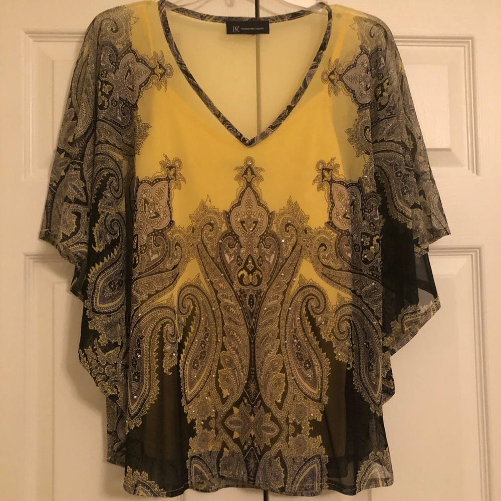 Black & Yellow Blouse